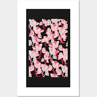 Pink flower pattern Posters and Art